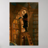 Die Bookworm von Carl Spitzweg Poster (Vorne)