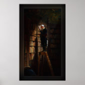 Die Bookworm von Carl Spitzweg Poster (Vorne)