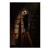 Die Bookworm von Carl Spitzweg Poster (Vorderseite)