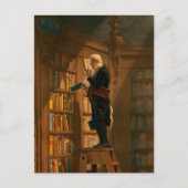 Die Bookworm von Carl Spitzweg Postkarte (Vorderseite)