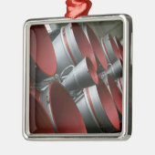 Die Booster der Sojus TMA-14 Raumsonde 3 Silbernes Ornament (Links)