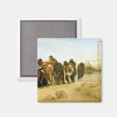 Die Boote auf der Wolga, 1870-73 Magnet (Vorderseite/Rückseite)