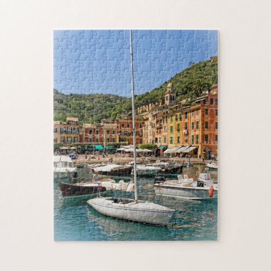 Die Boote von Portofino, Italien - 11 x 14 Zoll Puzzle (Vertikal)
