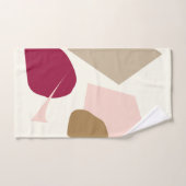 Die bordeauxrote Fläche, abstraktes geometrisches Badhandtuch Set (Handtuch)