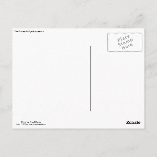 Die Borneo-Brücke Postkarte (Rückseite)