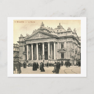 Die Börse, Brüssel, Belgien Vintage Postkarte
