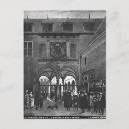 Die Börse in Amsterdam Postkarte (Vorderseite)