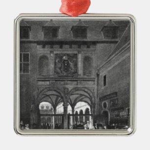 Die Börse in Amsterdam Silbernes Ornament