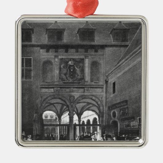 Die Börse in Amsterdam Silbernes Ornament (Vorne)