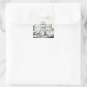 Die Börse von Rio, eine öffentliche Tragödie Quadratischer Aufkleber (Tasche)