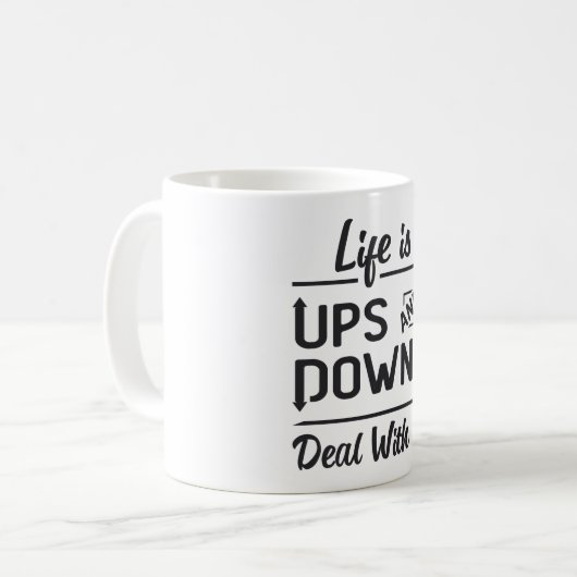 Die Börsenlebensdauer ist der Handel mit Händlern, Kaffeetasse (Vorderseite Links)