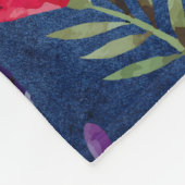 Die böse Katze im Blumengarten Fleecedecke (Ecke)