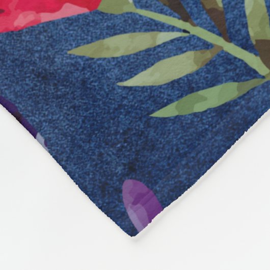 Die böse Katze im Blumengarten Fleecedecke (Ecke)