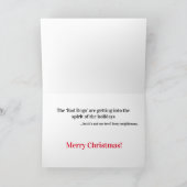 Die bösen Hunde sind bereit für den Weihnachtsmann Karte (Innenseite)