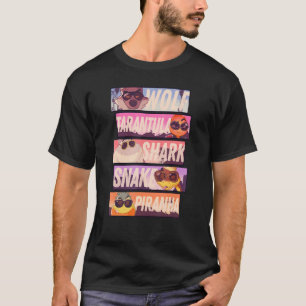 Die bösen Typ Sonnenbrillen Charaktere gestapelt P T-Shirt