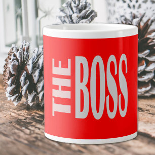 DIE BOSS - Fettdruck - Roter Riesenkaffee - Tasse