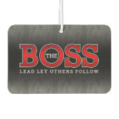 Die BOSS führt andere auf dem rustikalen Wald Autolufterfrischer (Vorderseite)