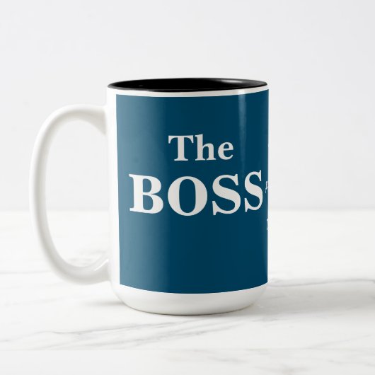 Die Boss Husband-Spaß-Tasse Zweifarbige Tasse (Links)