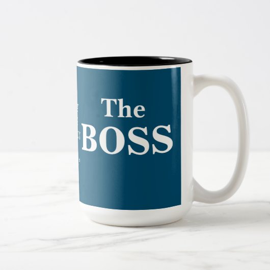 Die Boss Husband-Spaß-Tasse Zweifarbige Tasse (Rechts)