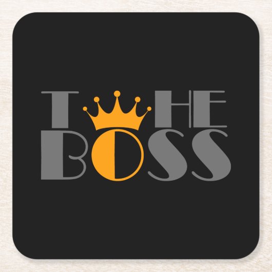 Die Boss-Krone Rechteckiger Pappuntersetzer (Vorderseite)