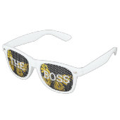 DIE BOSS Retro Shades / Fun Party Sonnenbrille (Schrägansicht)