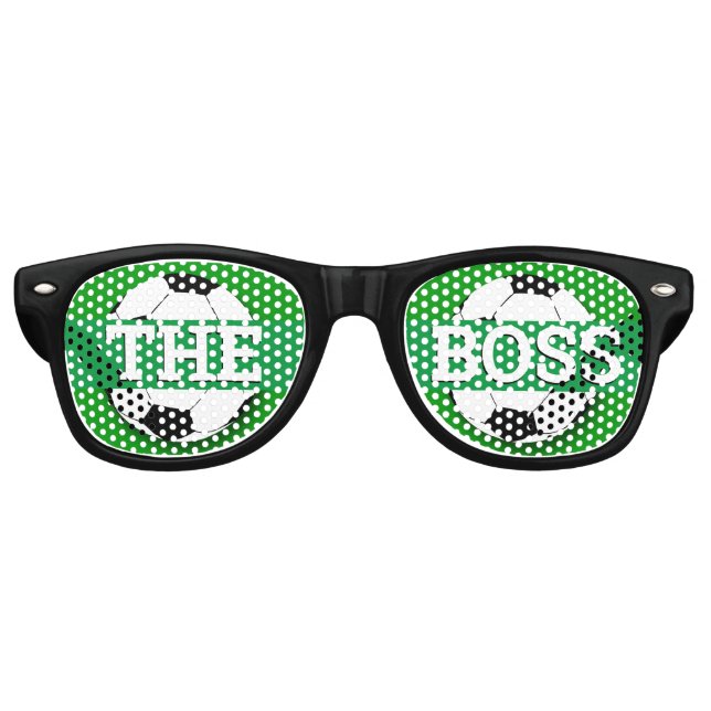 Die BOSS Soccer Retroschatten /Fun Party Sonnenbri Partybrille (Vorderseite)