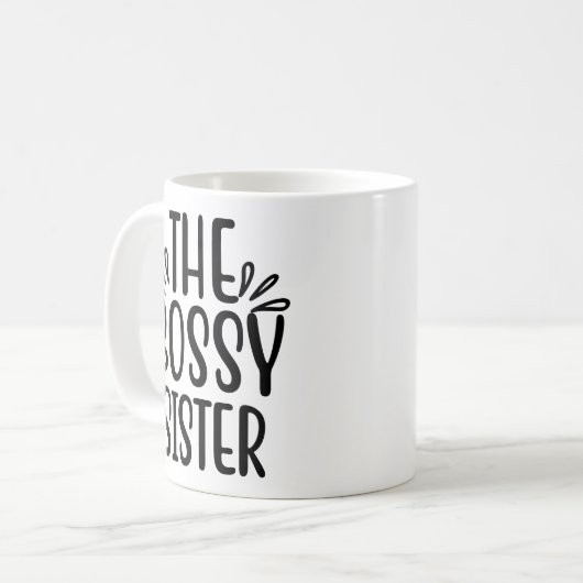 Die Bossy Schwester Tumbler Tasse Geschenk Idee (Vorderseite Links)