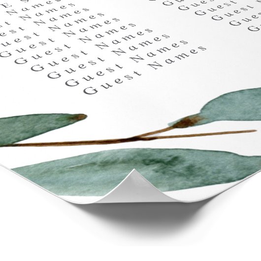 Die Botanische Bliss-Hochzeitskollektion Poster (Ecke)