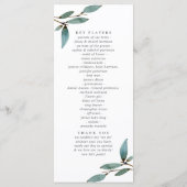 Die Botanische Bliss-Hochzeitskollektion Programm (Rückseite)