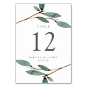 Die Botanische Bliss-Hochzeitskollektion Tischnummer (Vorderseite)