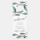 Die Botanische Bliss-Hochzeitskollektion Türanhänger (Vorderseite)