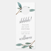 Die Botanische Bliss-Hochzeitskollektion Türanhänger (Rückseite)