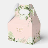 Die botanische Blush Pink Gold Babydusche von Girl Geschenkschachtel (Rückseite)