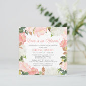Die botanische Liebe von Pink White Floral ist in Einladung (Stehend Vorderseite)