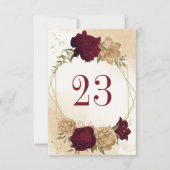 Die botanische Tischnummer Maroon-Beige (Vorderseite)