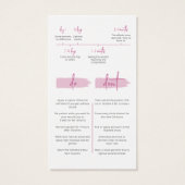 Die Botox-Injektionen nach der Pflegekarte (Rückseite)