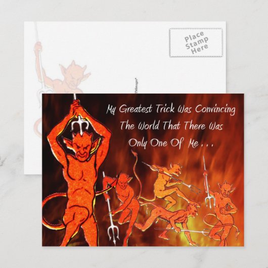 Die Botschaft des Teufels Postkarte (Vorne/Hinten)