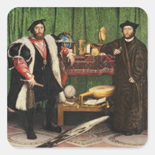 Die Botschafter, 1533 Quadratischer Aufkleber