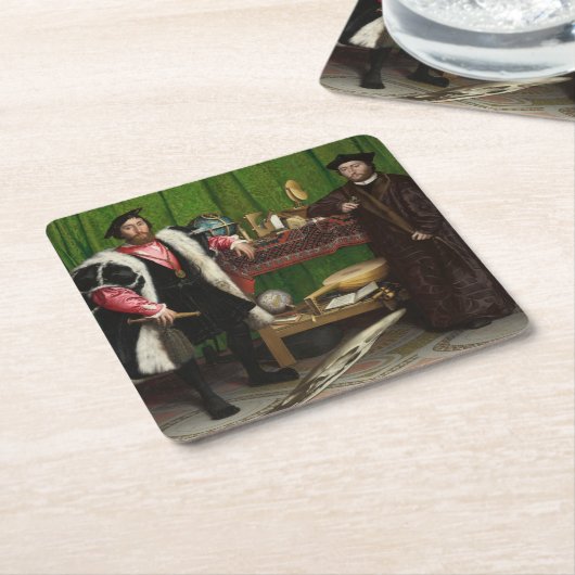 Die Botschafter, Holbein die Jüngeren Rechteckiger Pappuntersetzer (angewinkelt)