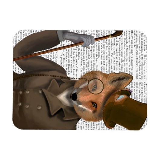 Die Bounder Fox Print Magnet (Horizontal)