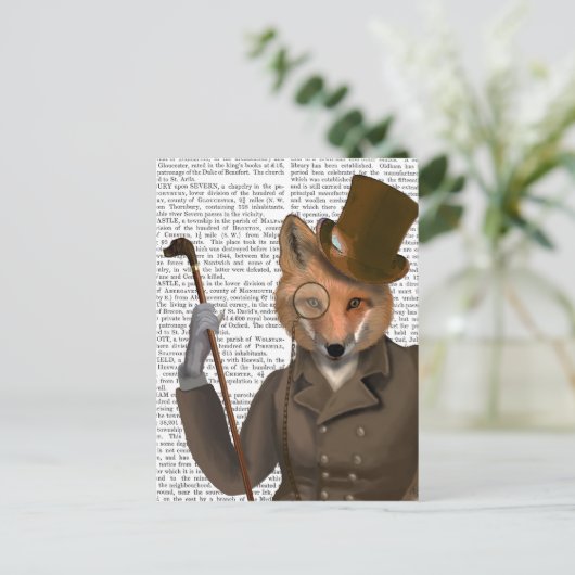 Die Bounder Fox Print Postkarte (Stehend Vorderseite)