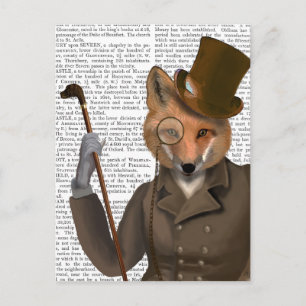 Die Bounder Fox Print Postkarte