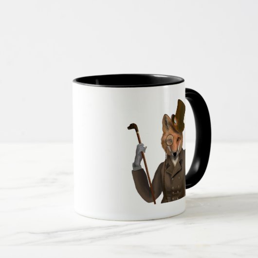 Die Bounder Fox Print Tasse (VorderseiteRechts)