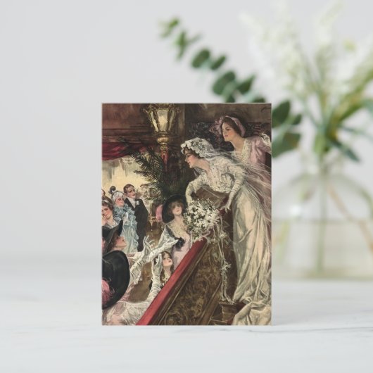 Die Bouquet werfen Postkarte (Stehend Vorderseite)