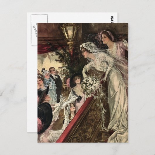 Die Bouquet werfen Postkarte (Vorne/Hinten)