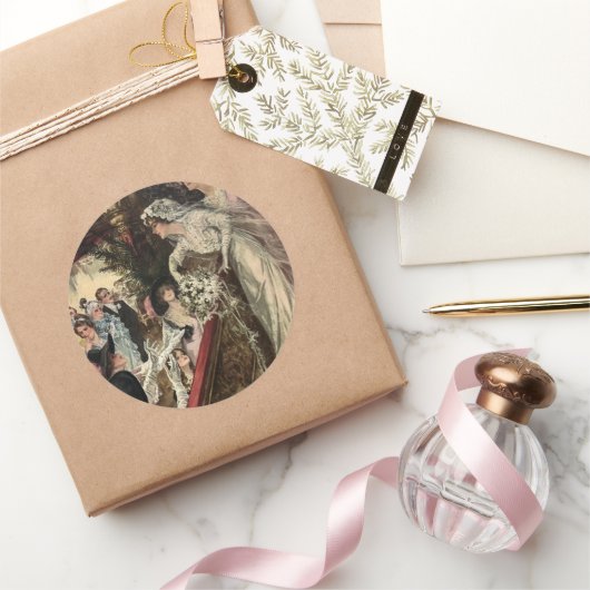 Die Bouquet werfen Runder Aufkleber (Schenken)