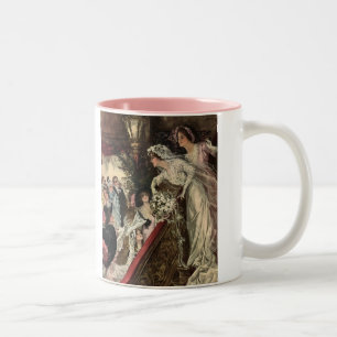 Die Bouquet werfen Zweifarbige Tasse