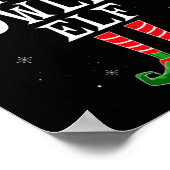 Die Bowling-Elf-Gruppe gleicht Weihnachtsbo Poster (Ecke)