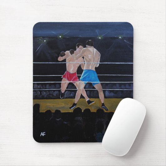 Die Boxer Gemälde von Alfred Fox Mousepad (Mit Mouse)