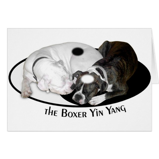 Die Boxer Yin Yang Karte (Vorderseite (Horizontal))